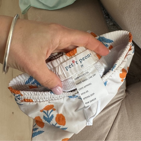 Petit Peony swimming trunks shorts block print toddler boys papavero surf - Picture 3 of 8